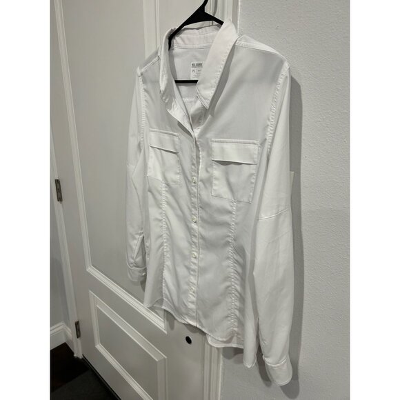 Reel Legends Saltwater Button Front Vented Shirt White Sz Large Petite Gorpcore - Picture 3 of 8